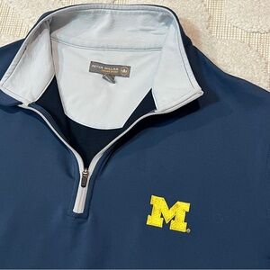 Peter Millar Crown Sport 1/4 Quarter-Zip Michigan Wolverines Men’s Size Small